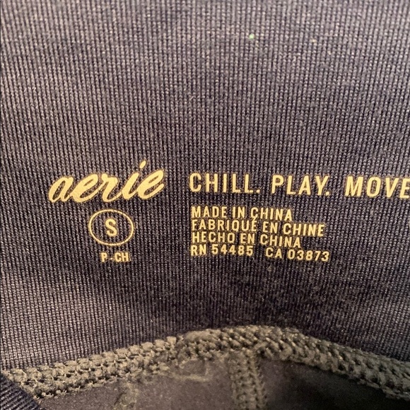 Arie Navy Blue High-Waisted Leggings with Royal Blue Pattern size S - Picture 4 of 8